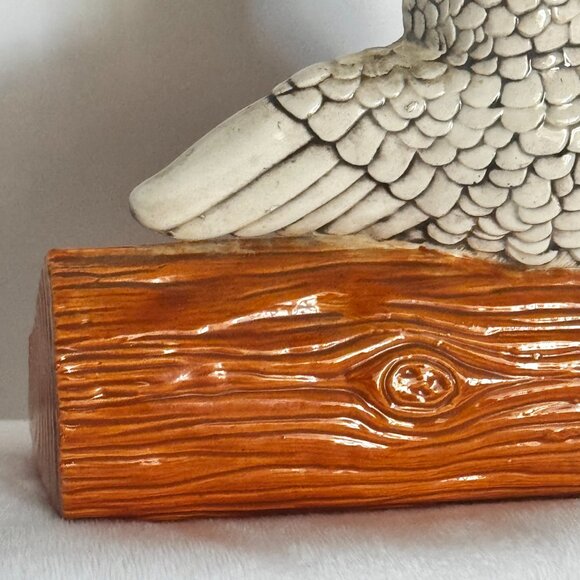 Vtg Winking Owl Ceramic Figure Sculpture Business Card Holder - Picture 9 of 15